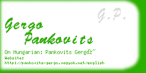 gergo pankovits business card